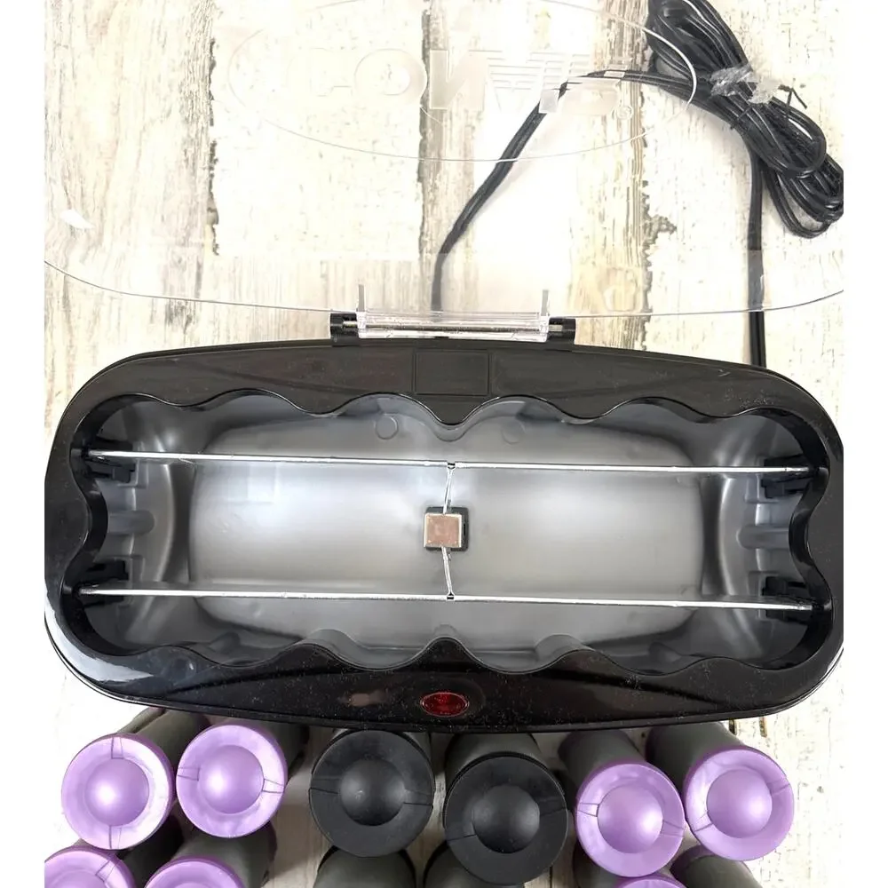 Conair CHV14JXR 12 Pc Jumbo Ceramic Heated Hair Roller Set Flocked NEW